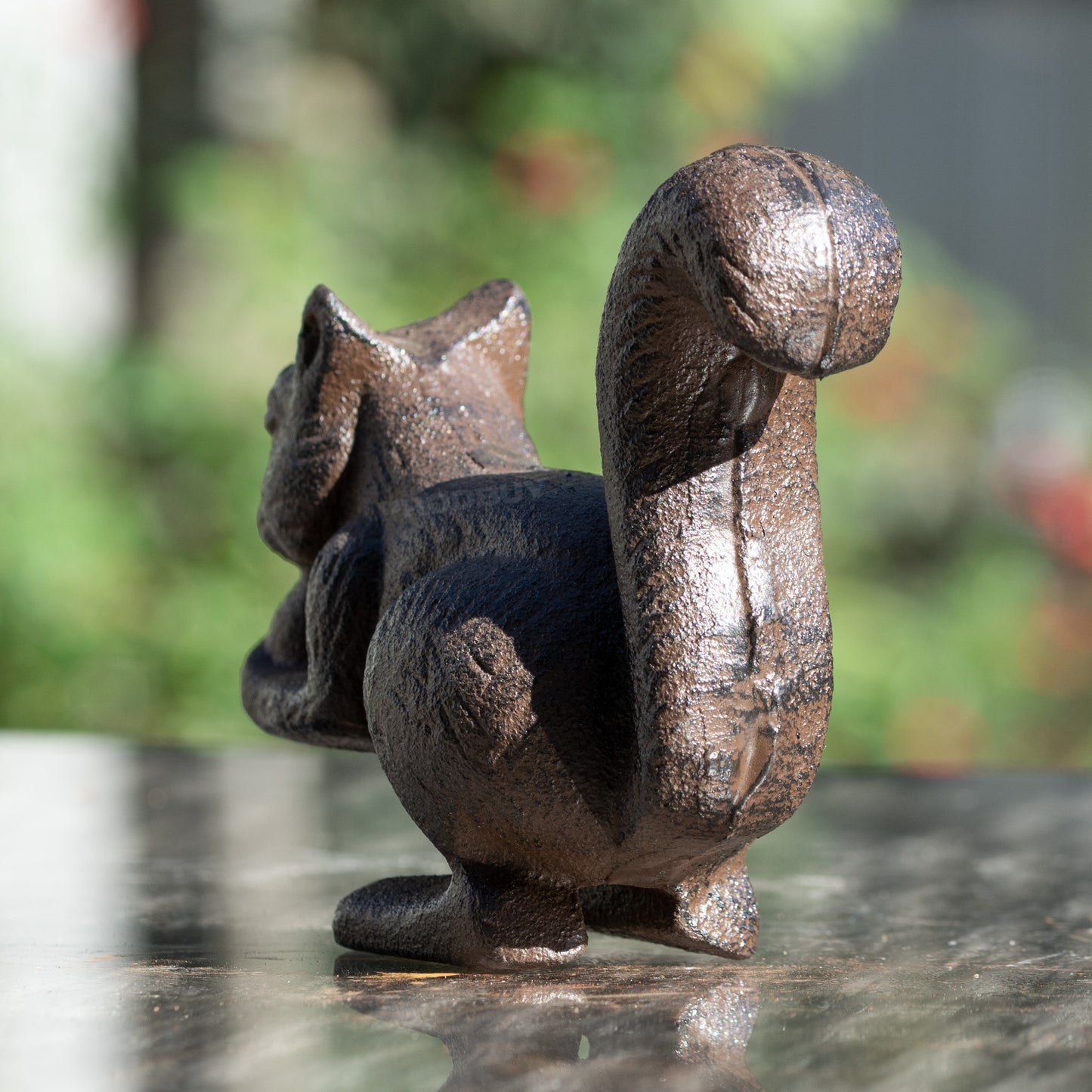 Small 14cm Cast Iron Squirrel Garden Ornament