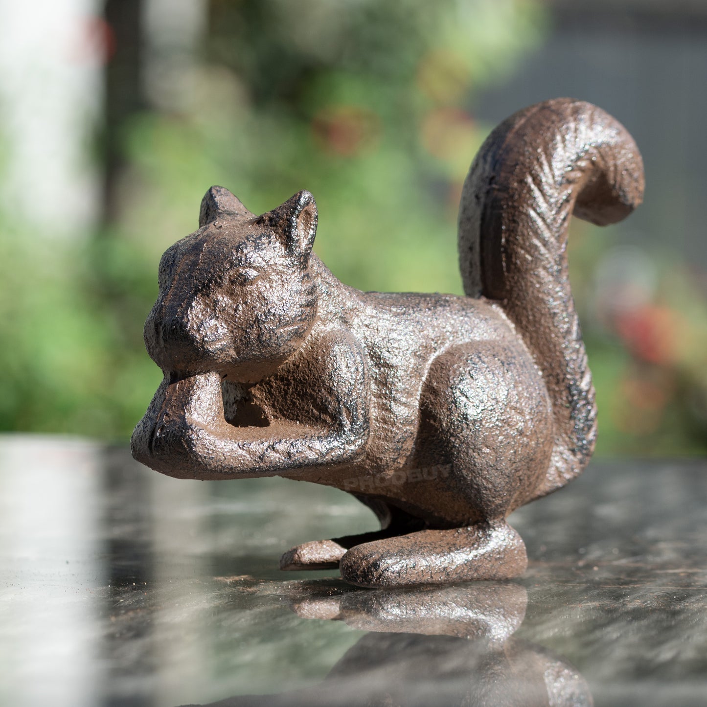 Small 14cm Cast Iron Squirrel Garden Ornament