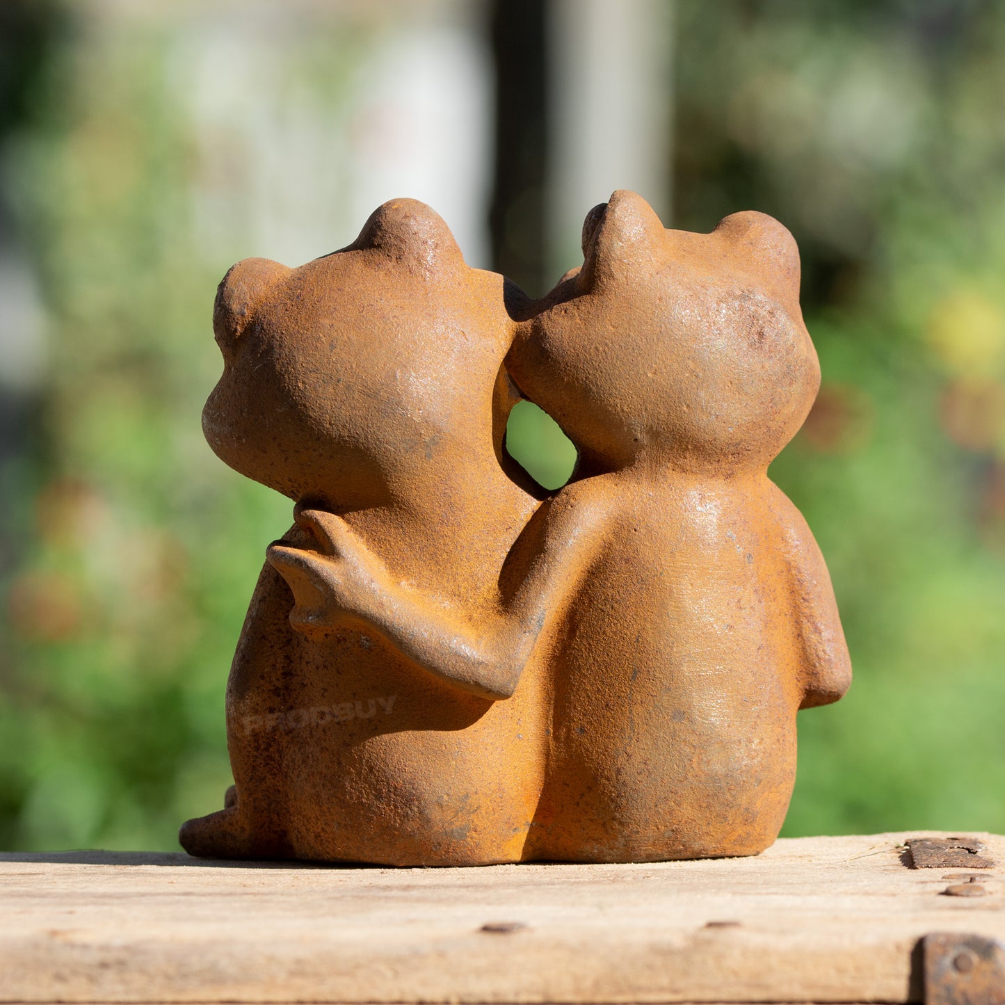 Frog Lovers Rusty Cast Iron Shelf Sitter Ornament