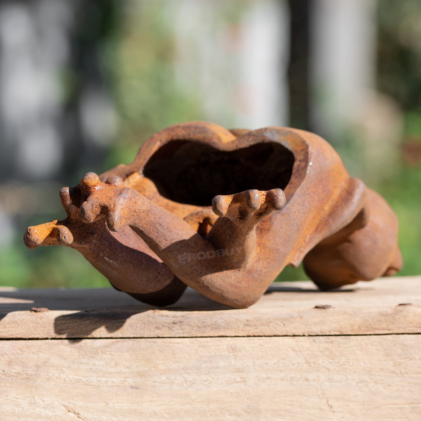 Frog Lovers Rusty Cast Iron Shelf Sitter Ornament