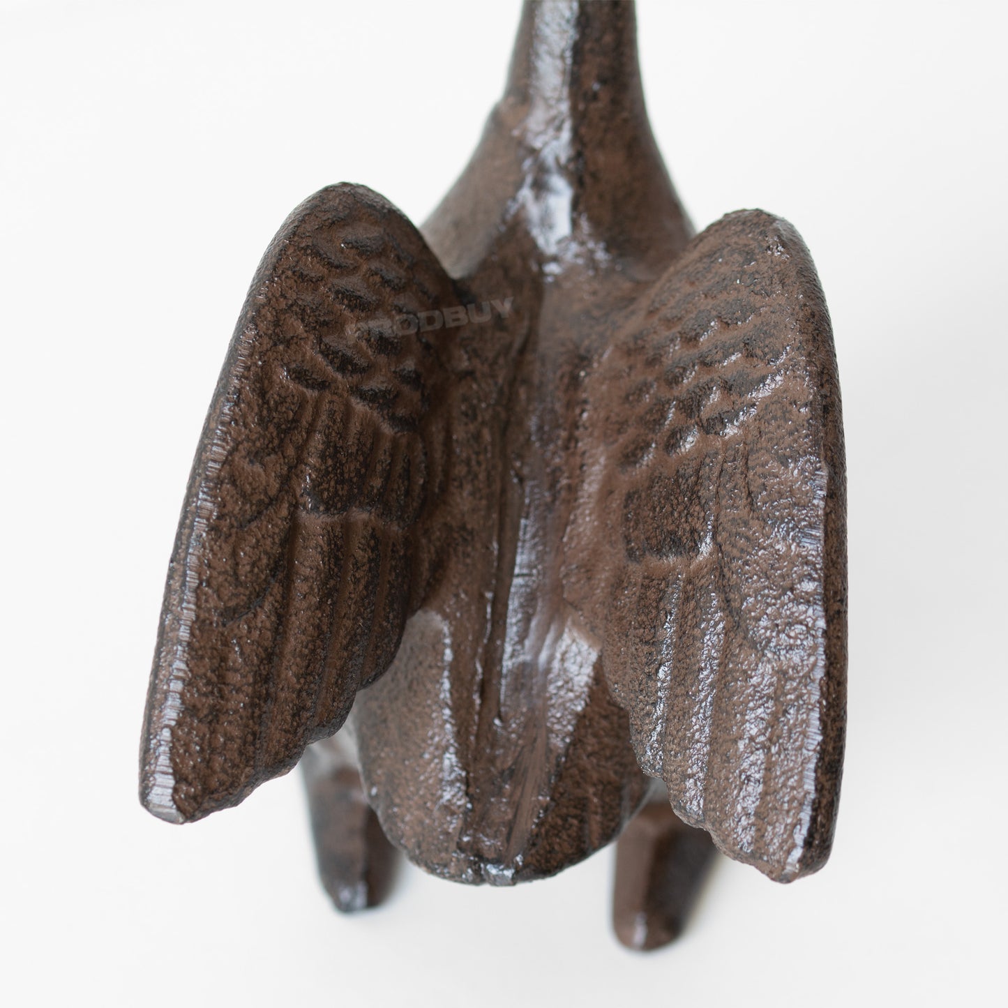 Cast Iron Duck with Wings 14cm Garden Sculpture