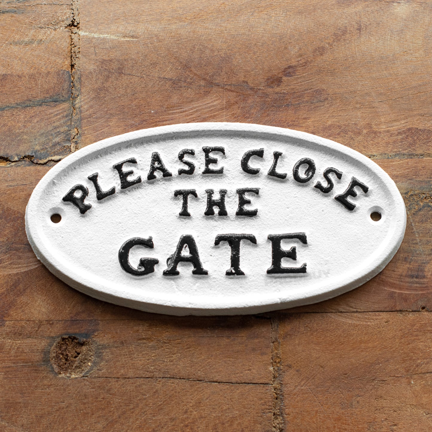 Cast Iron 'Please Close The Gate' Garden Wall Sign