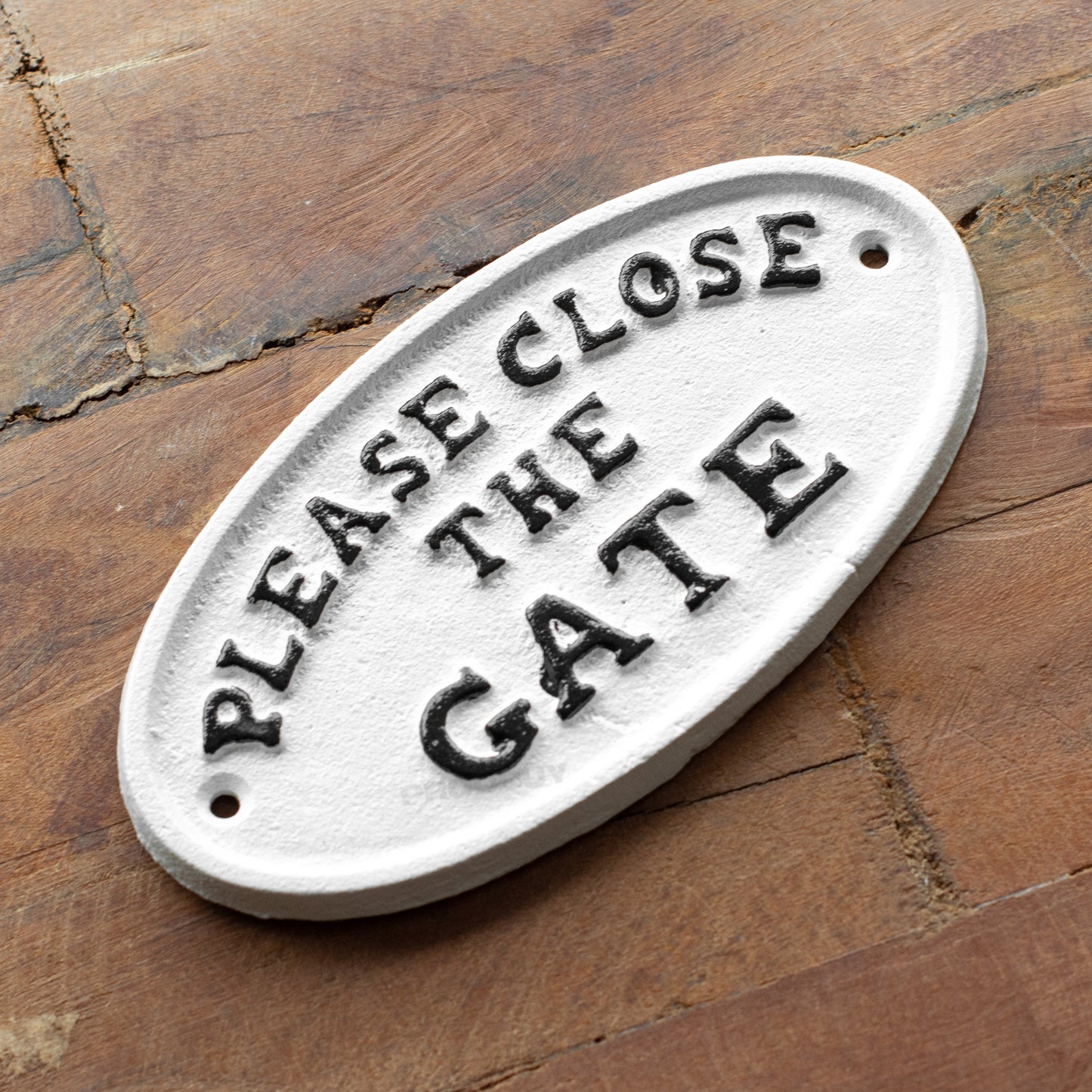 Cast Iron 'Please Close The Gate' Garden Wall Sign