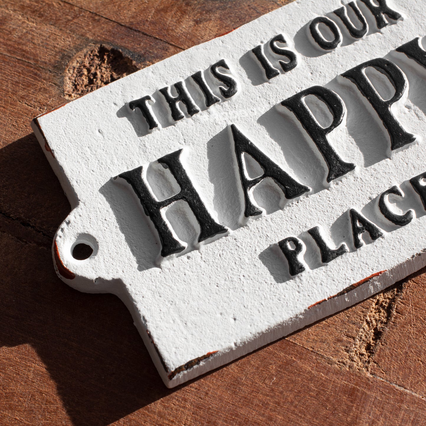 Cast Iron 'This Is Our Happy Place' Wall Sign
