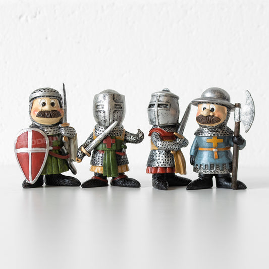 Set of 4 Small Medieval Soldier Ornaments
