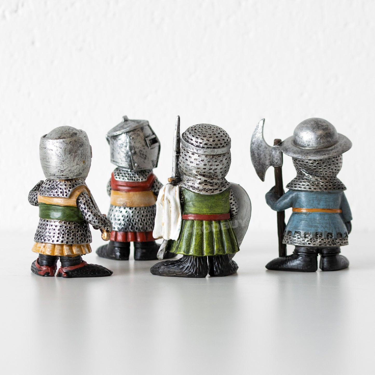 Set of 4 Small Medieval Soldier Ornaments
