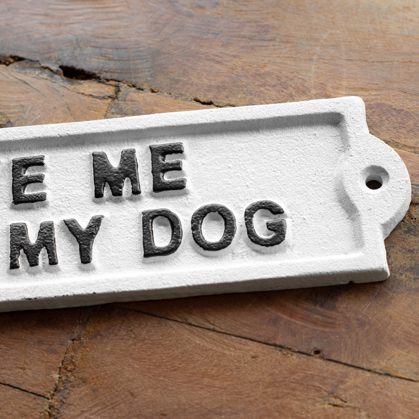 Cast Iron 'Love Me Love My Dog' Wall Sign