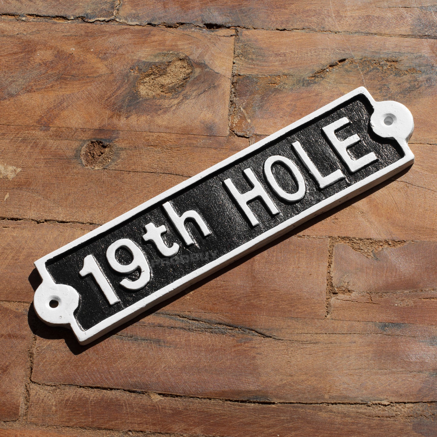 Cast Iron '19th Hole' Garden Wall Sign
