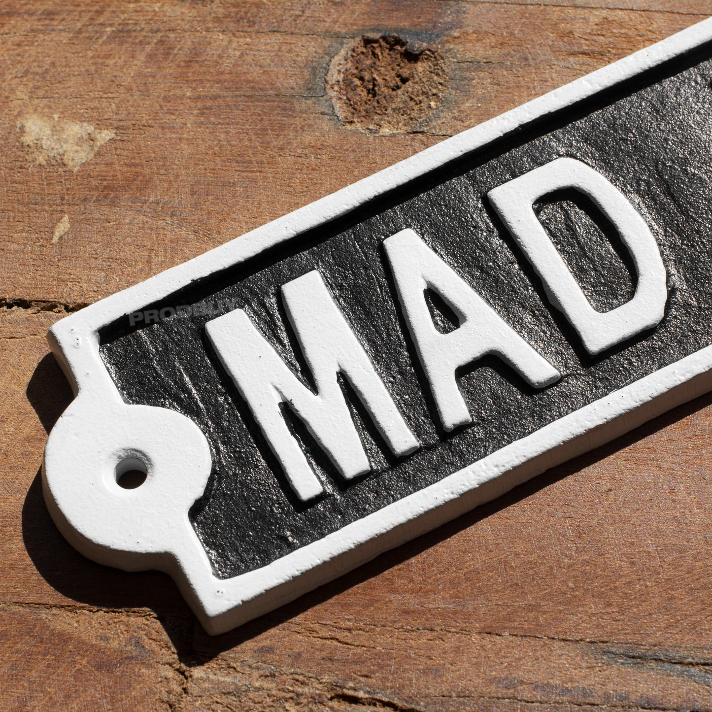 Cast Iron 'Mad House' Garden Wall Sign