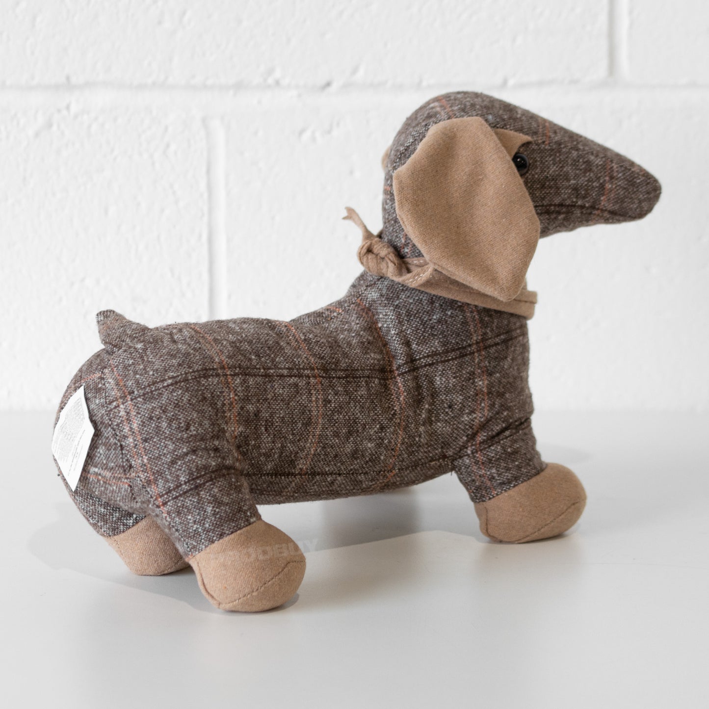 Tartan Sausage Dog Door Stop