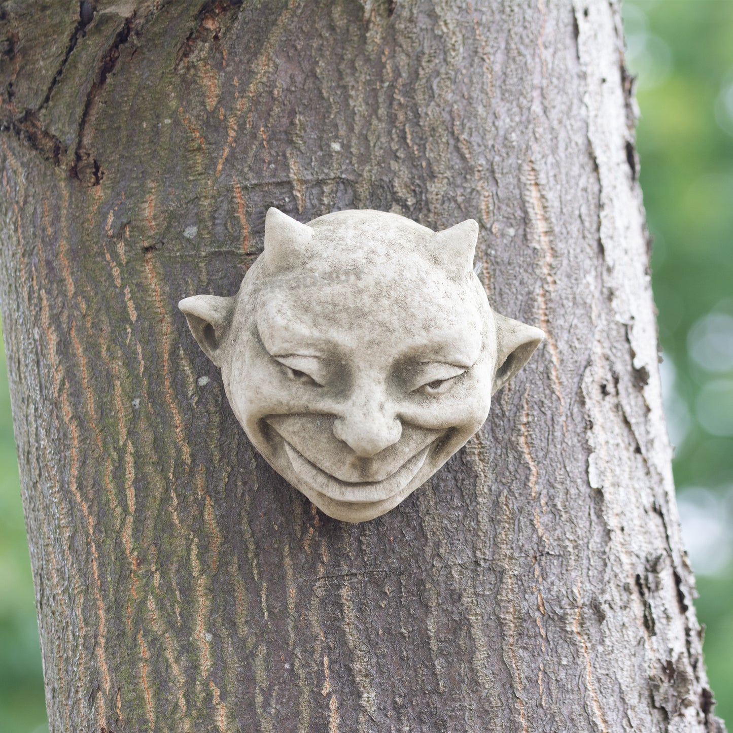 Small Heavy Stone Imp Face Wall Ornament