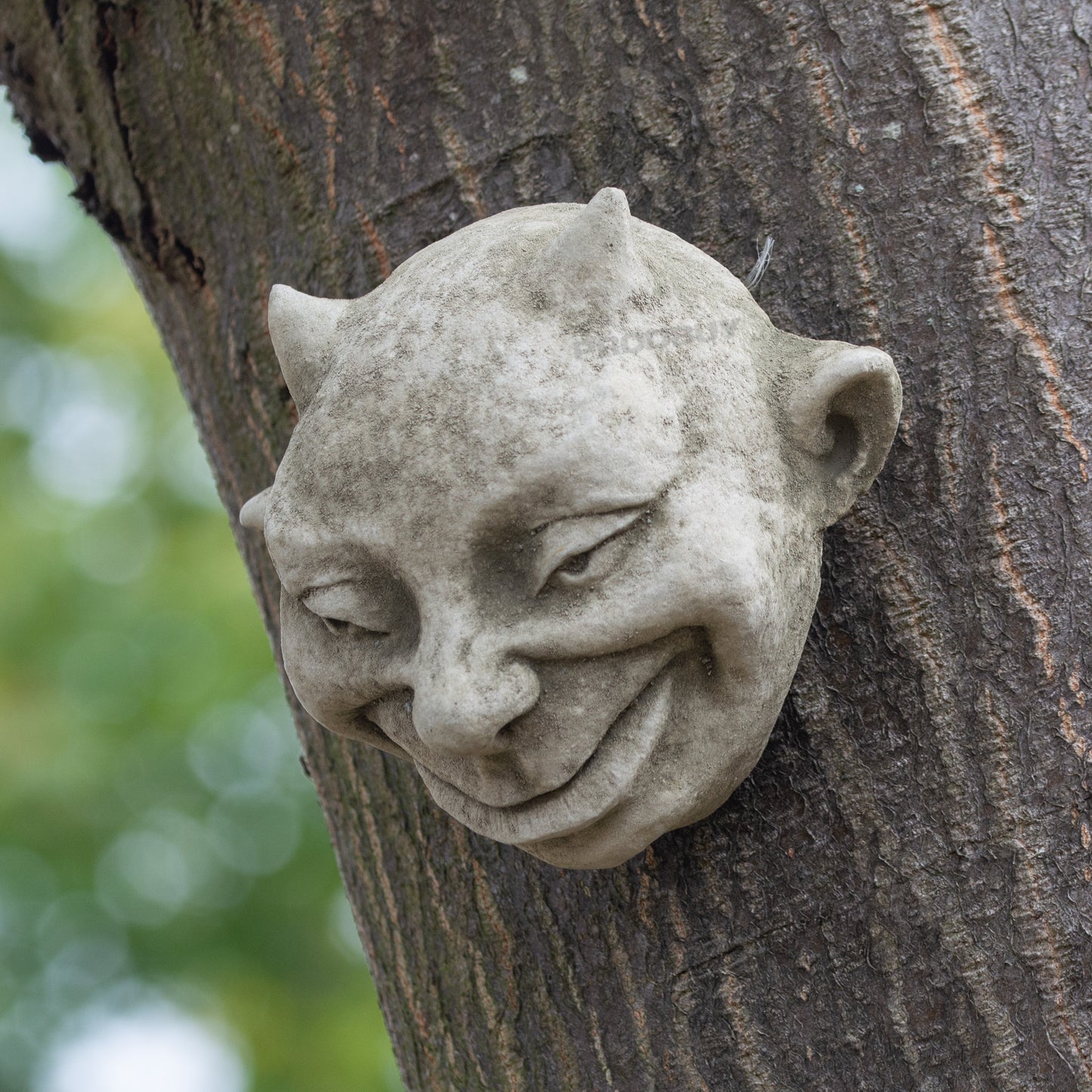 Small Heavy Stone Imp Face Wall Ornament