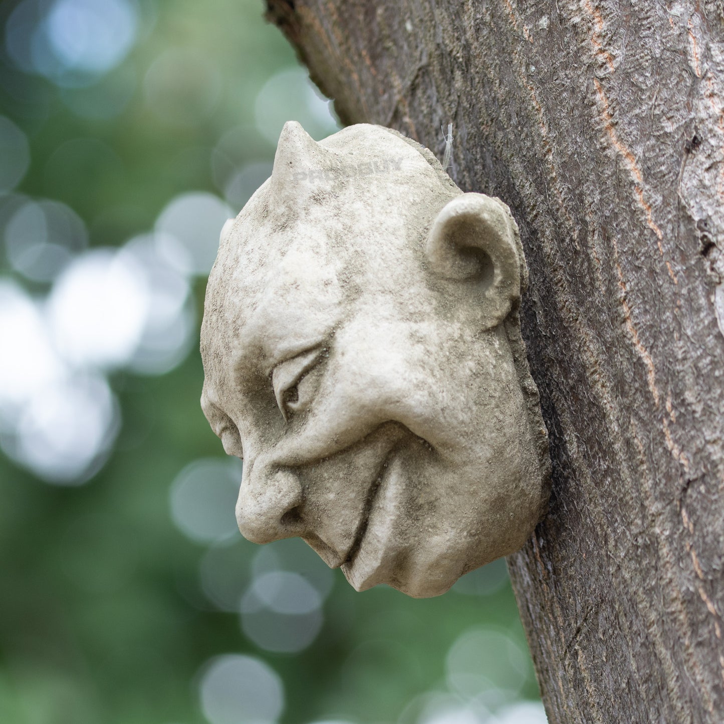 Small Heavy Stone Imp Face Wall Ornament