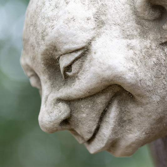 Small Heavy Stone Imp Face Wall Ornament
