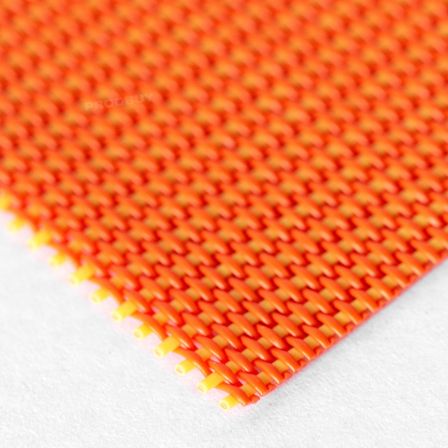 Set of 4 Orange Leaf Woven Fabric Placemats