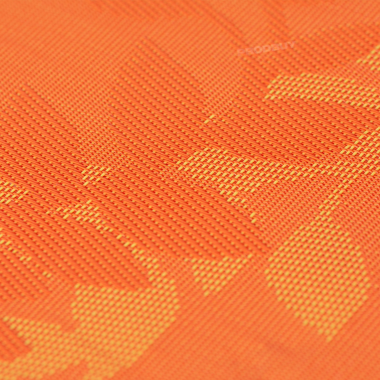 Set of 4 Orange Leaf Woven Fabric Placemats