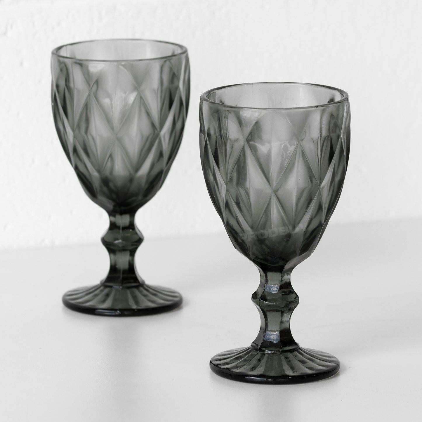 Set of 2 Glass Wine Goblets 32cl