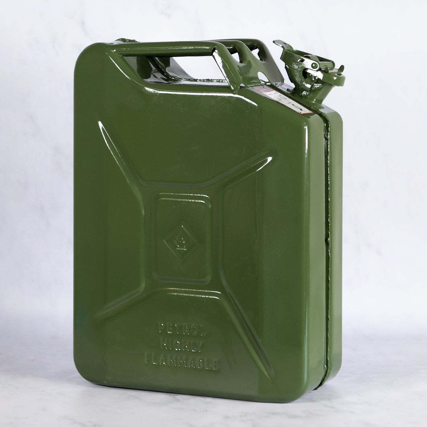 20 Litre Green Metal Jerry Can