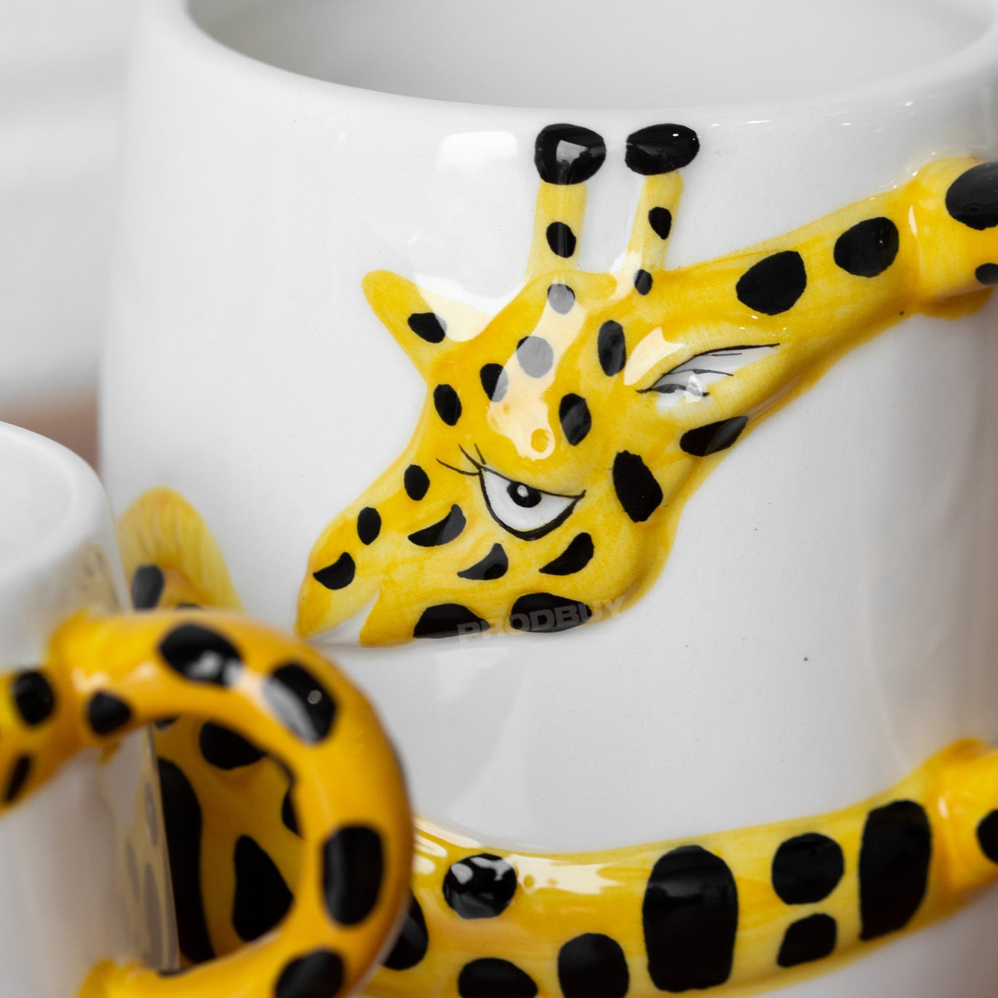 Set of 2 Giraffe Mugs Small & Large Gift Cups