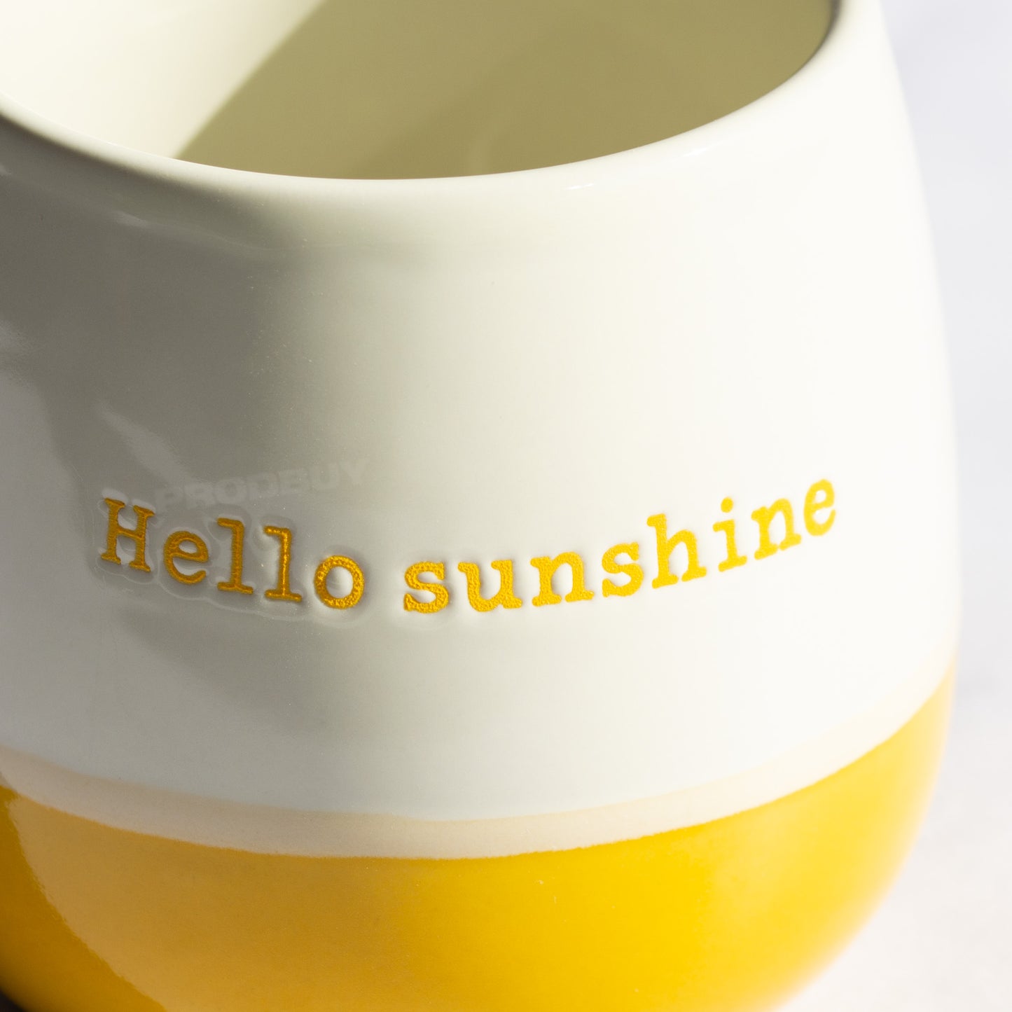 Happy 12oz Stoneware Two-Tone Coffee Mug