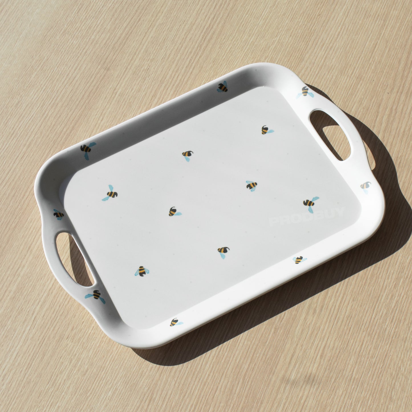 Bamboo 'Sweet Bee' 36cm Serving Tray with Handles