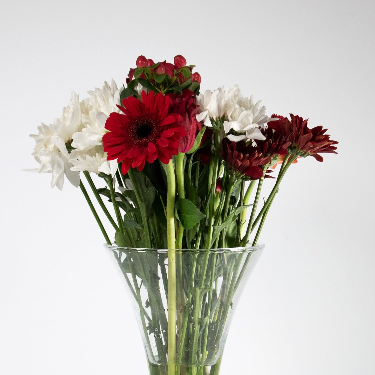 27cm Tall Tumpet Shape Glass Vase