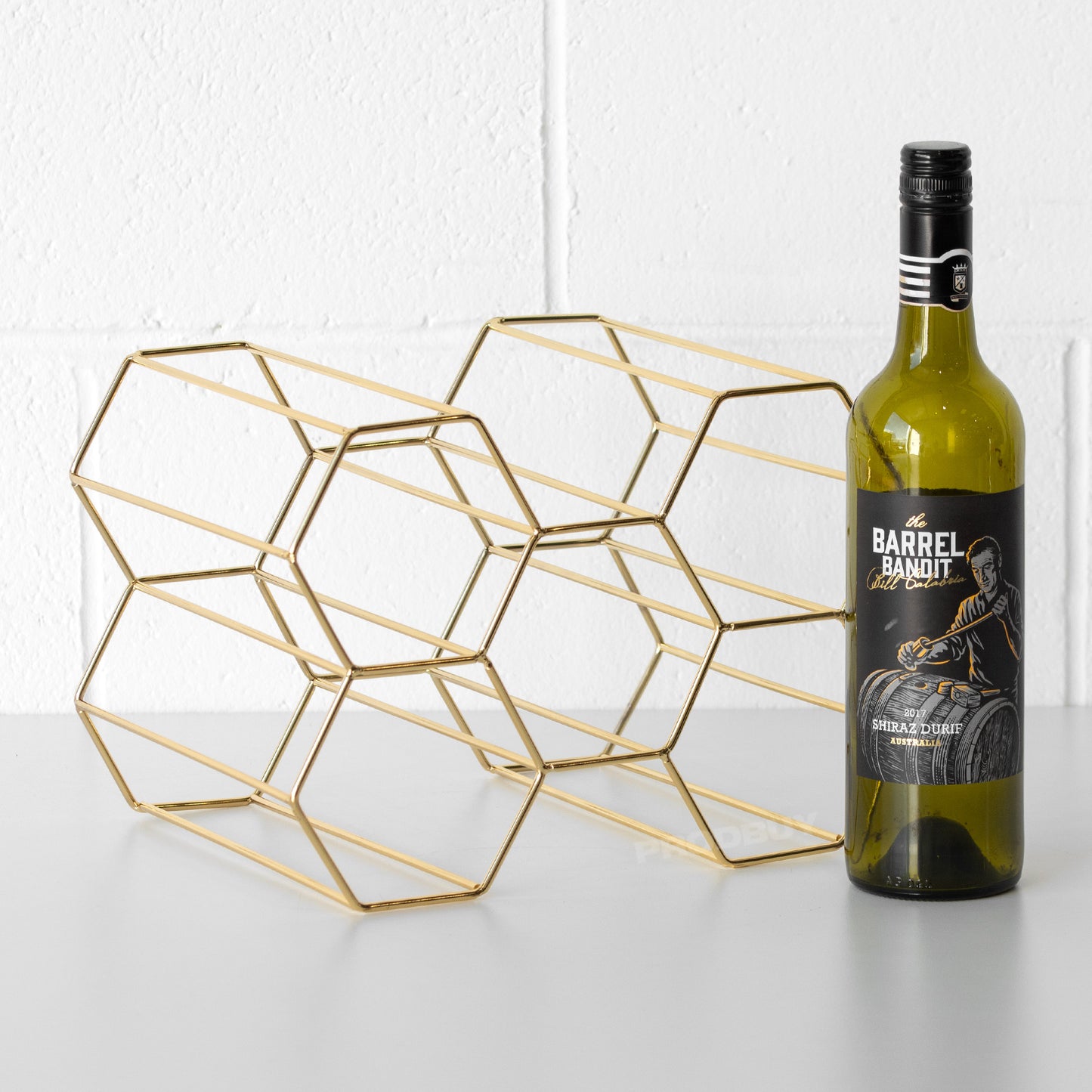 Viners Gold Metal 6 Bottle Wine Rack