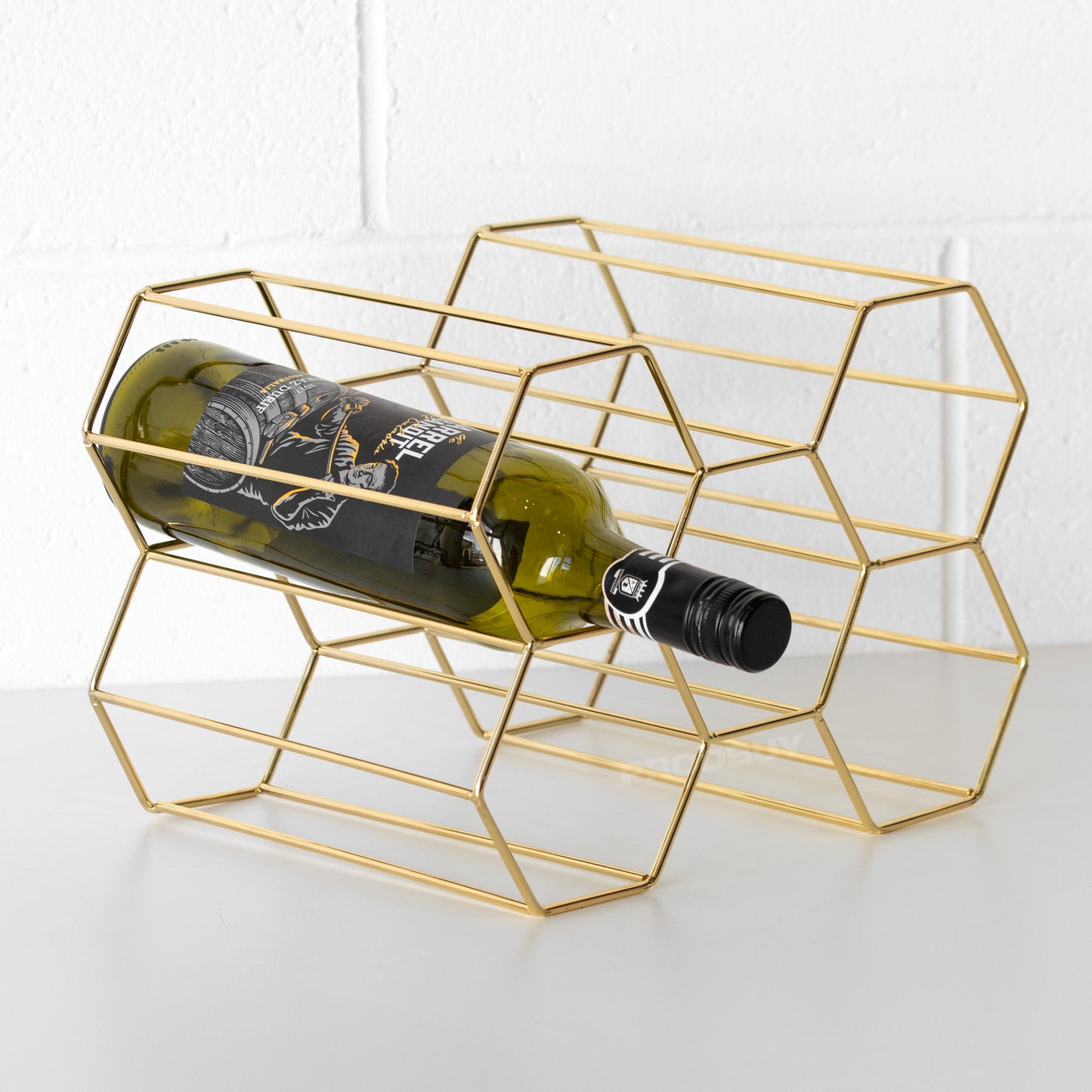 Viners Gold Metal 6 Bottle Wine Rack