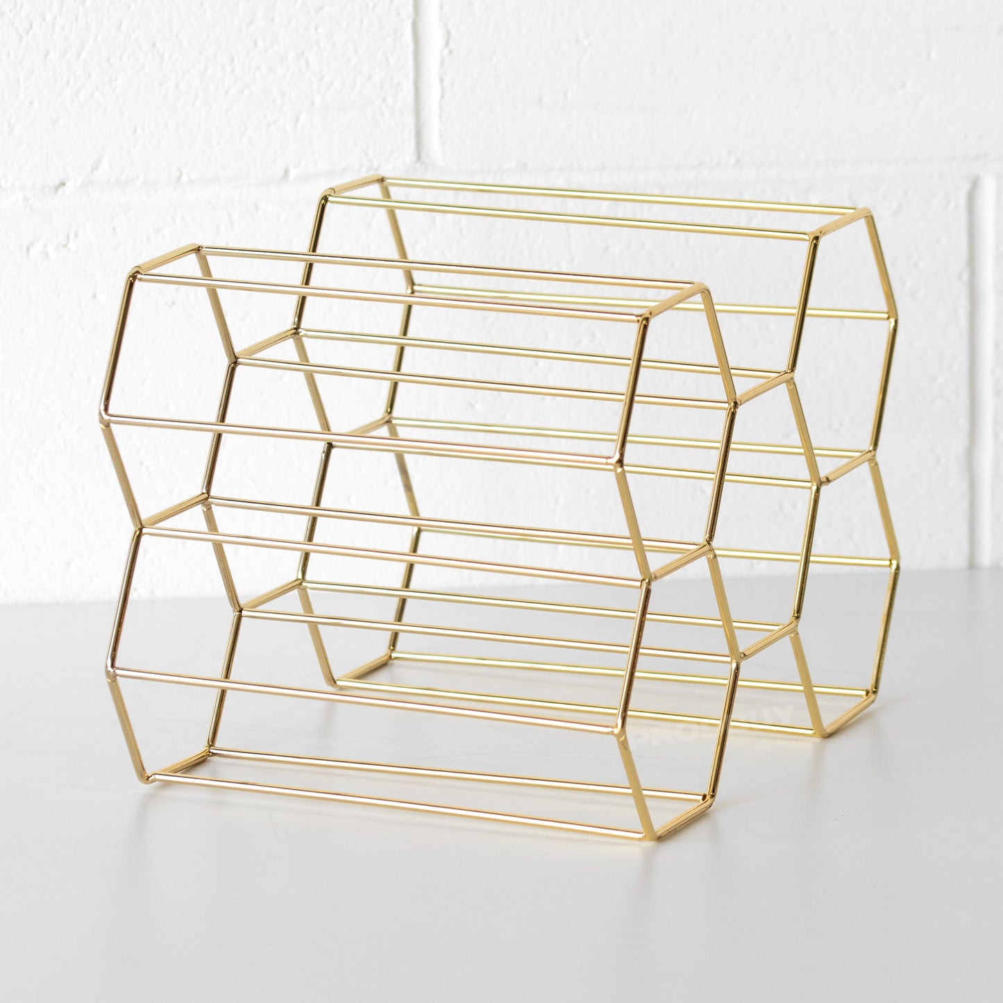 Viners Gold Metal 6 Bottle Wine Rack