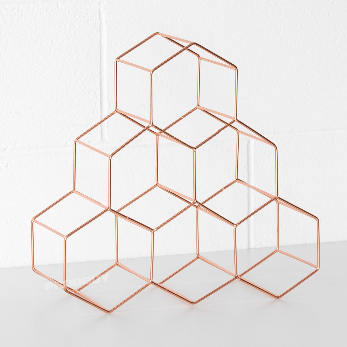 Wine Rack 6 Bottle Storage Copper Colour