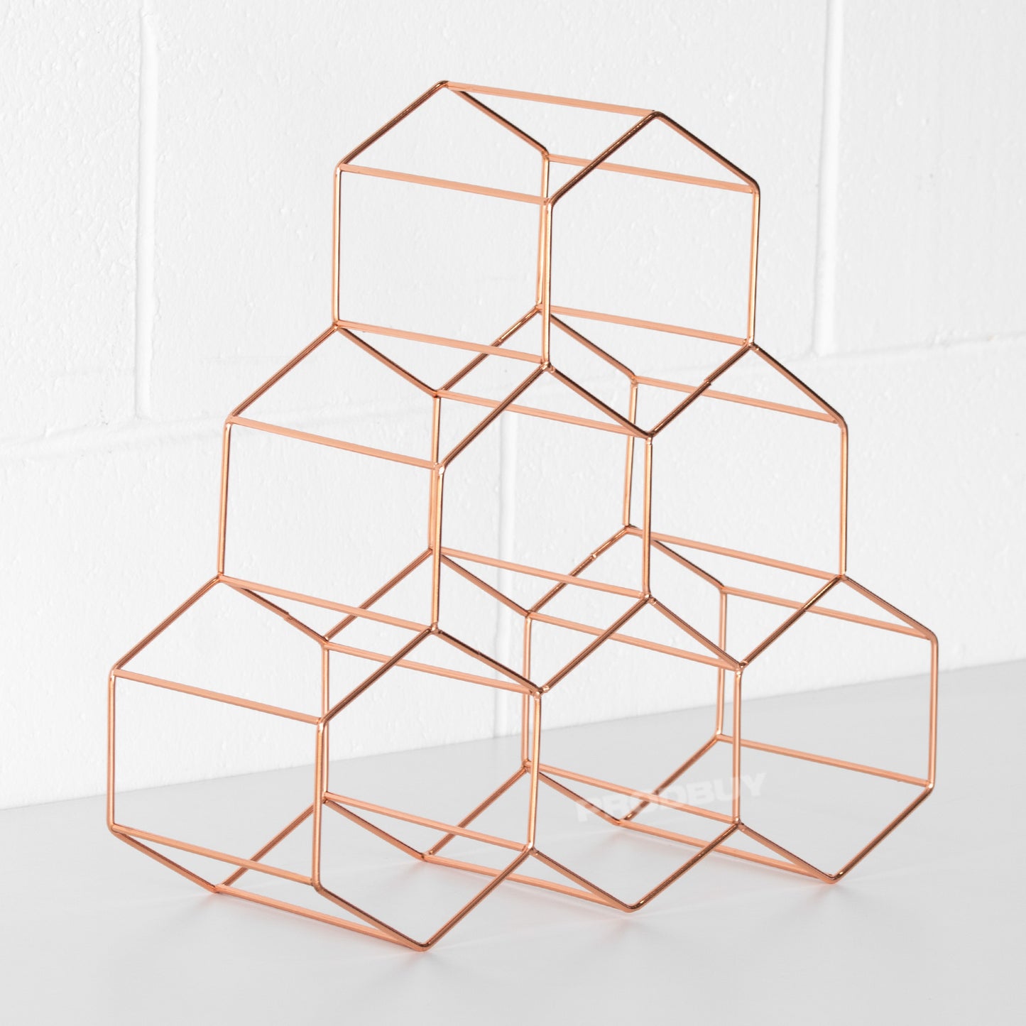 Wine Rack 6 Bottle Storage Copper Colour