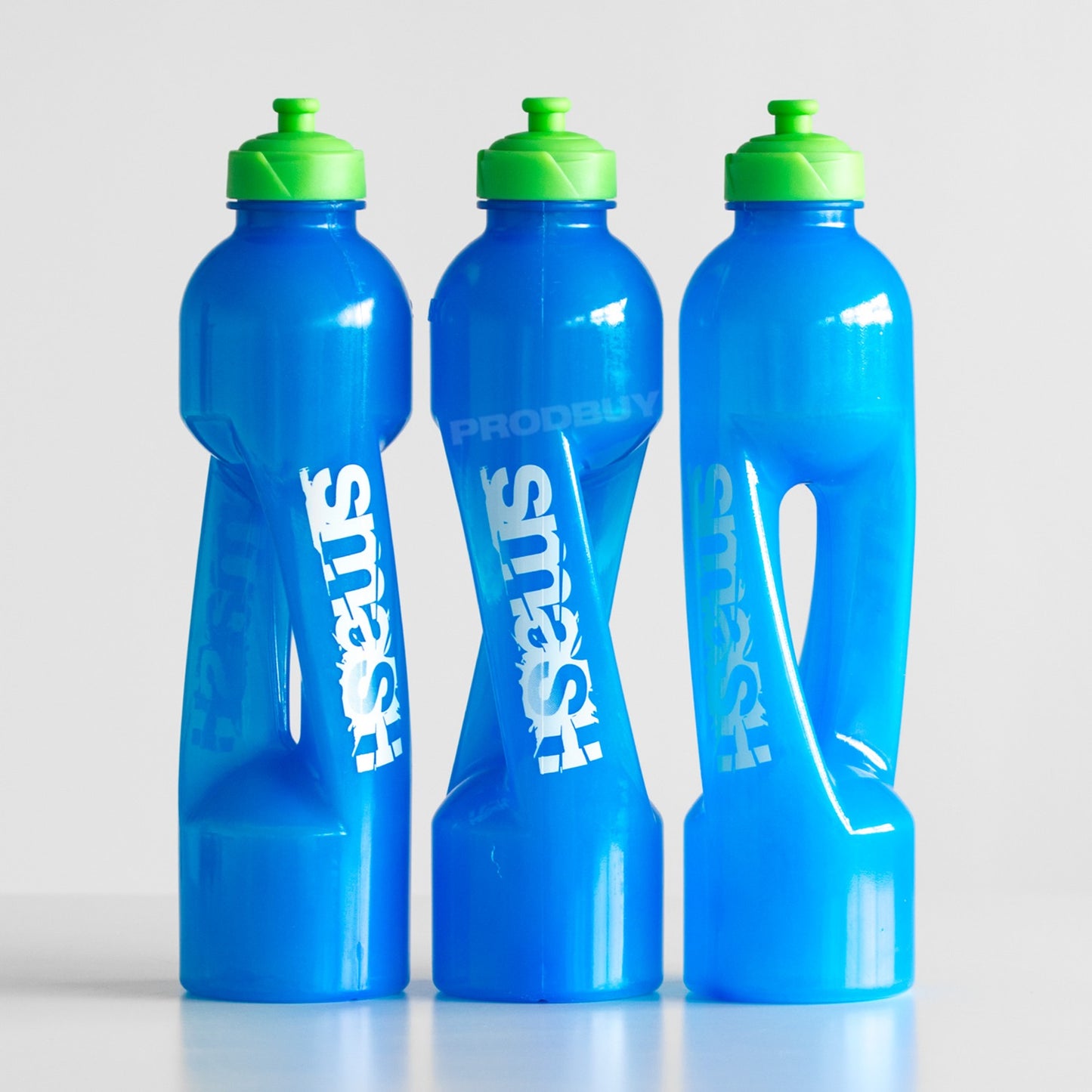 Set of 3 Smash Blue 500ml Twister Water Bottles