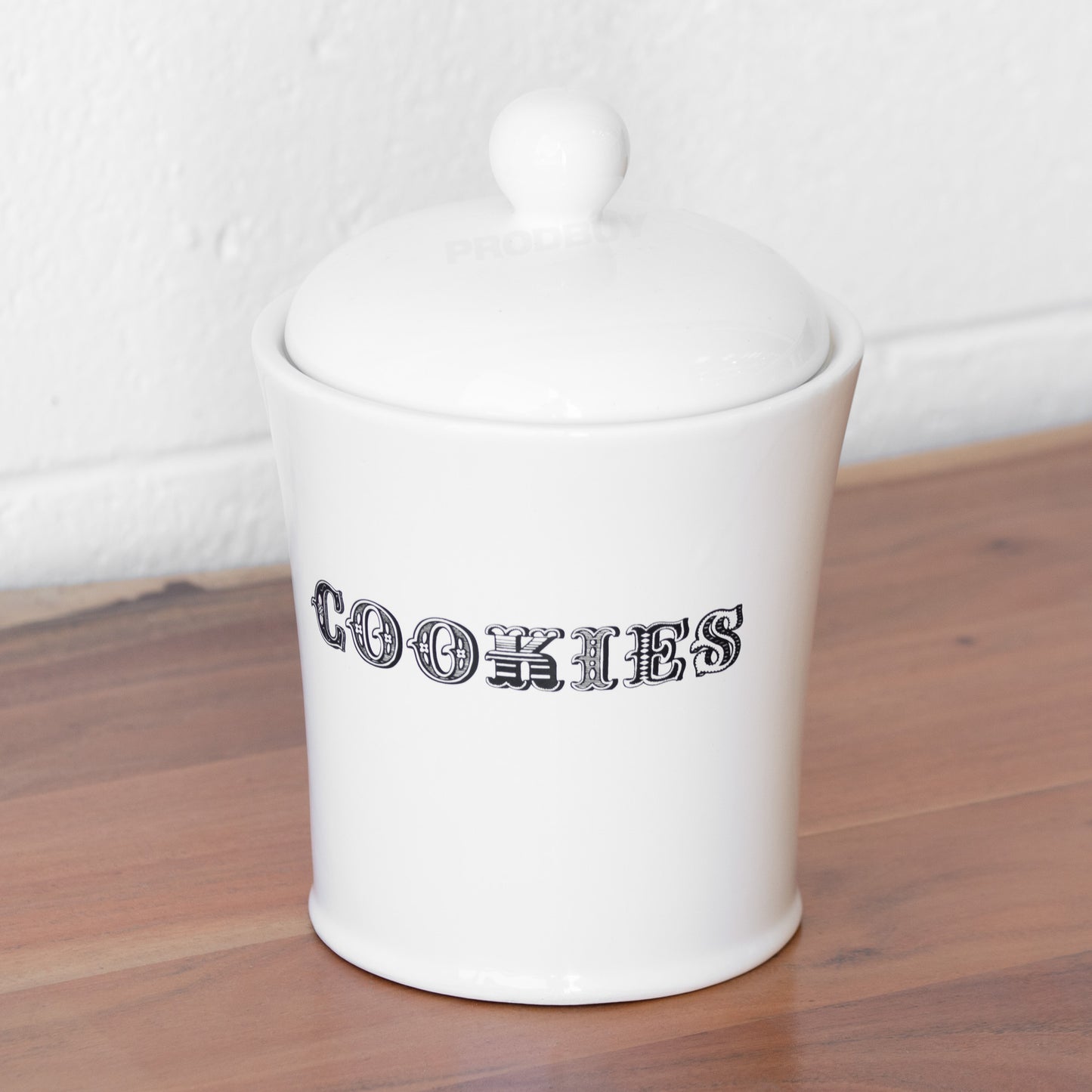 White 1.35 Litre Cookie Jar Ceramic Biscuit Barrel