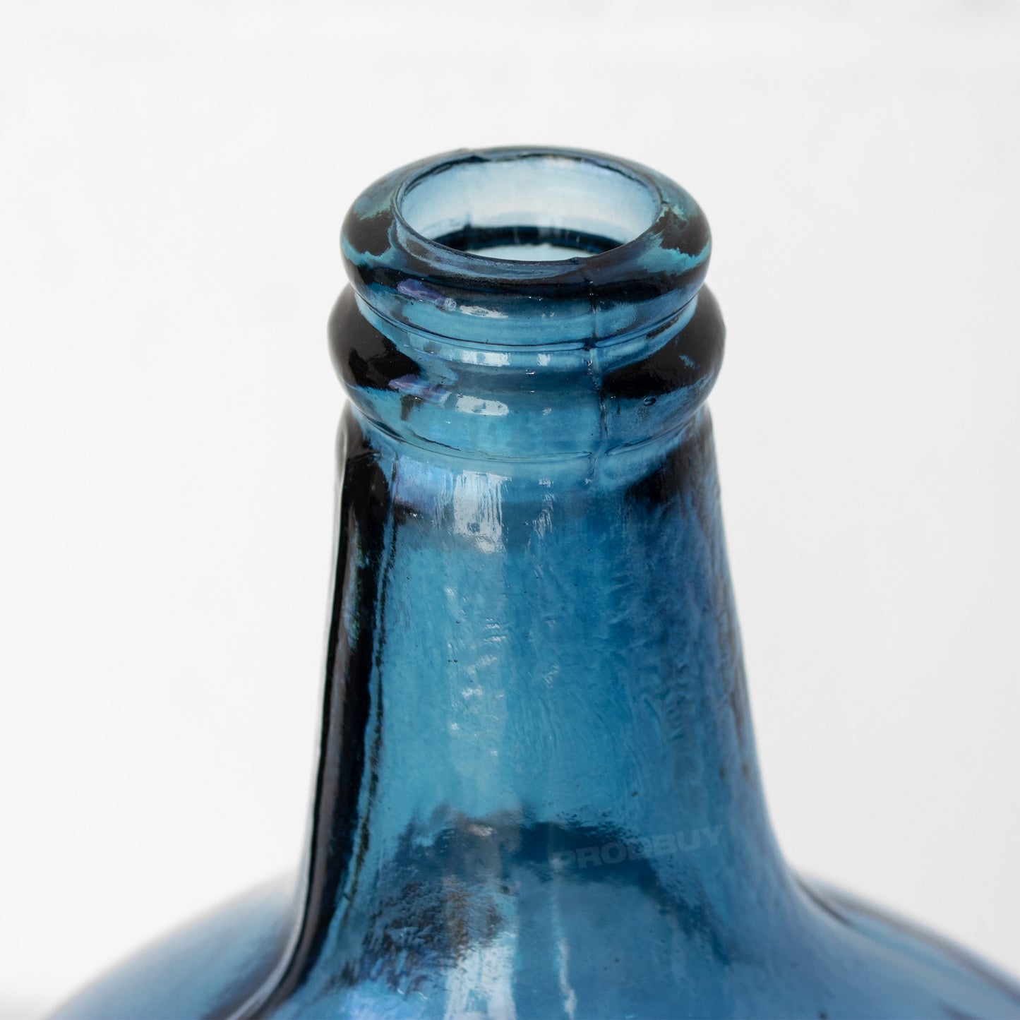 30cm Large Tall Recycled Blue Glass Vase