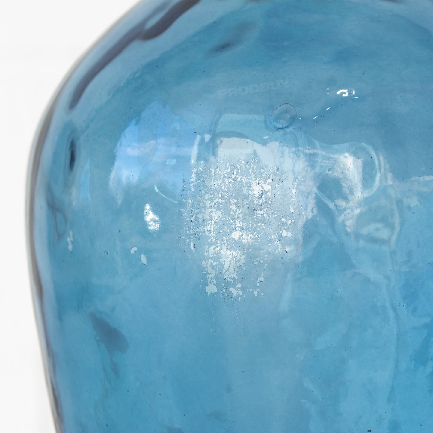 30cm Large Tall Recycled Blue Glass Vase