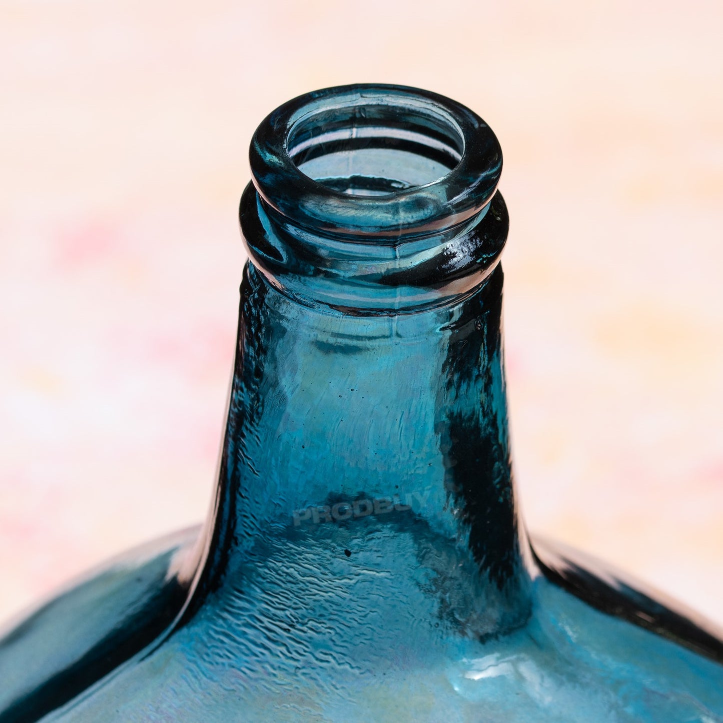 30cm Large Tall Recycled Blue Glass Vase
