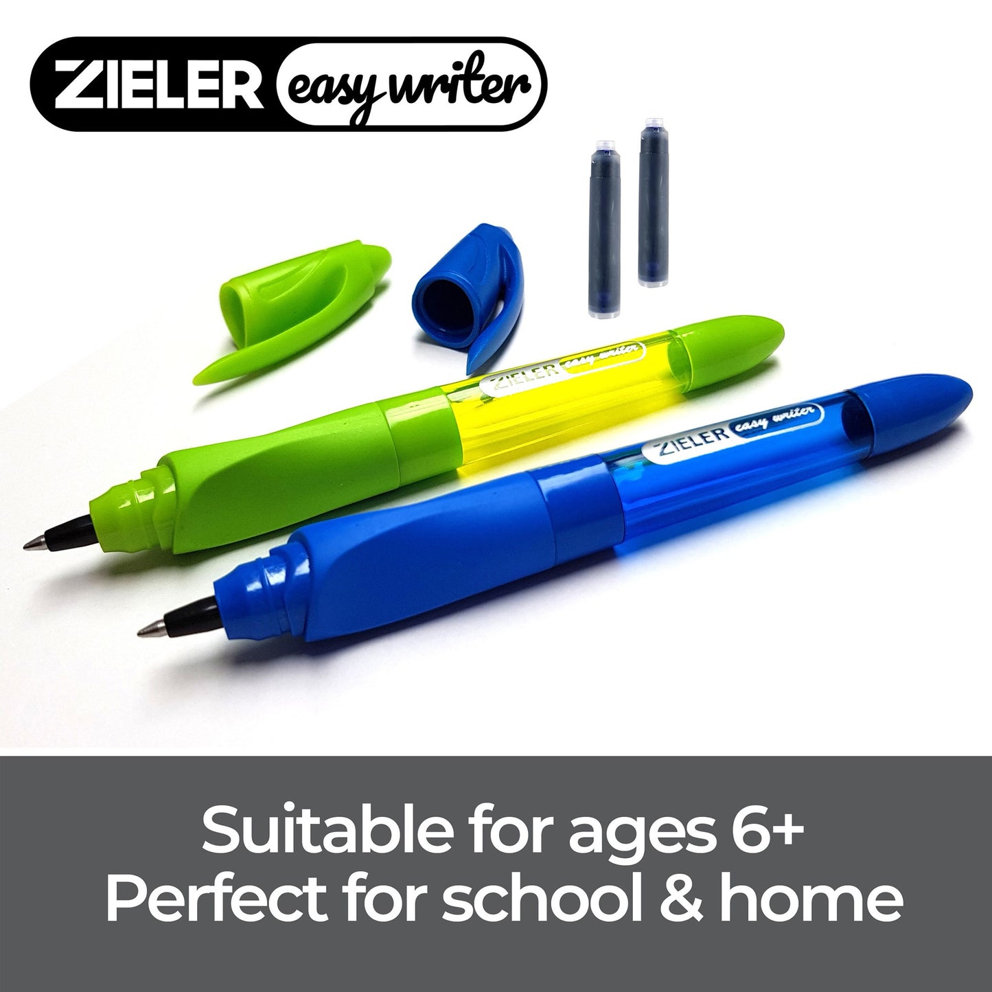 Pack of 2 Zieler Handwriting Rollerball Cartridge Pens