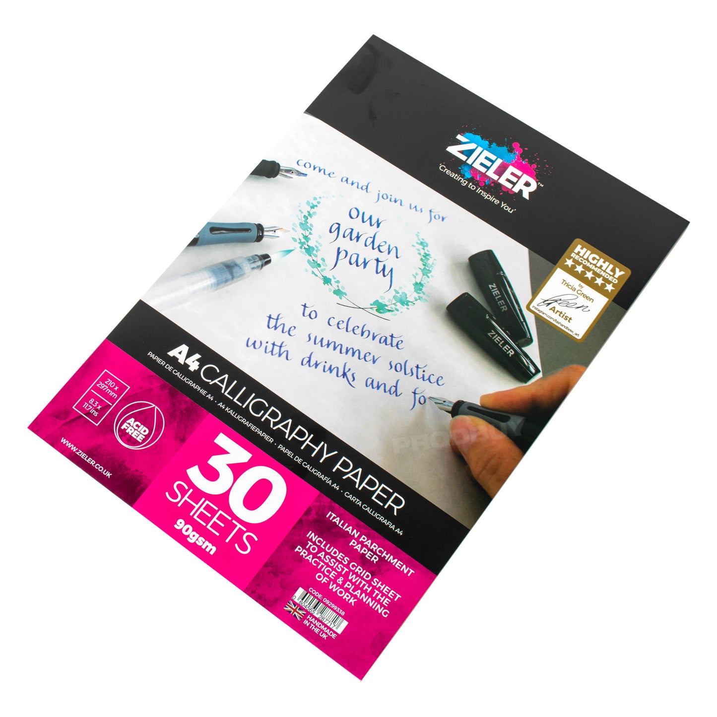Zieler A4 Calligraphy Paper Writing Pad 30 Sheet 90gsm