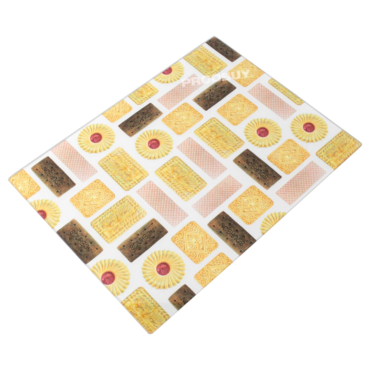 Classic Biscuits 40cm Glass Worktop Saver Board