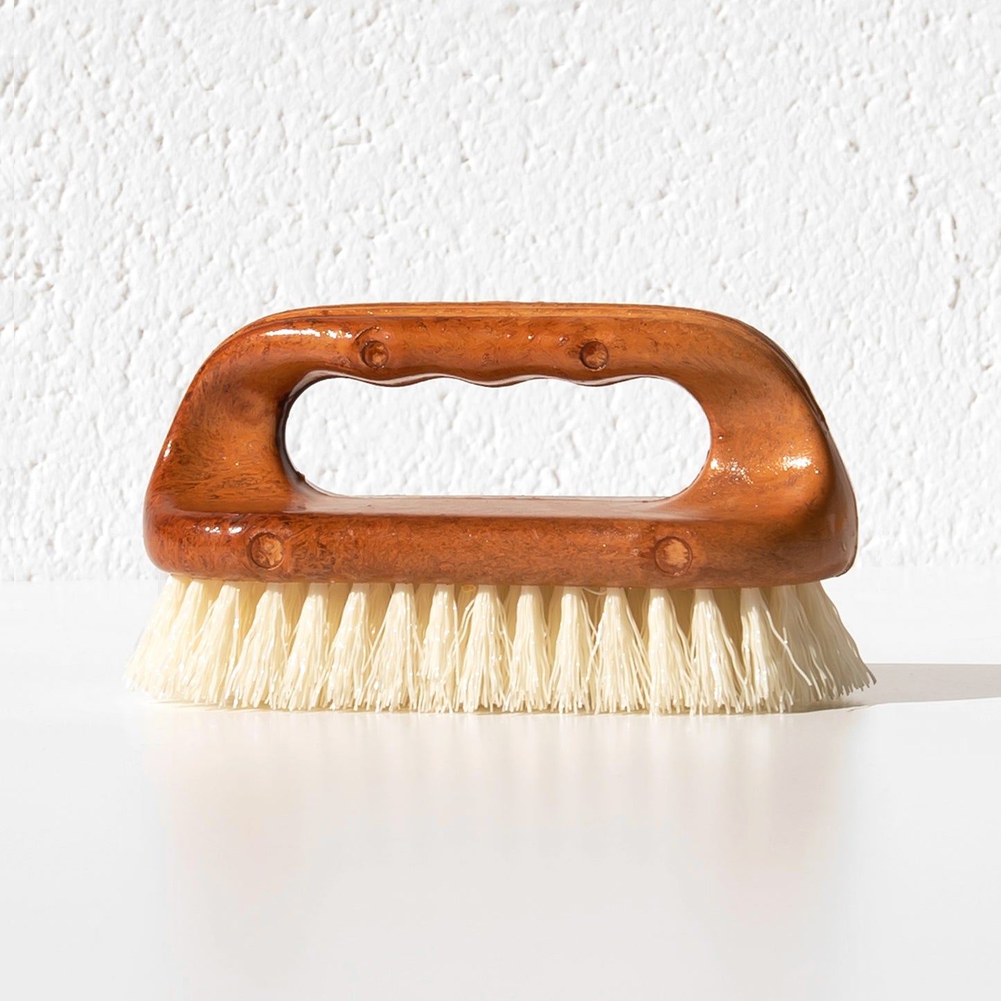 Set of 3 Wood Effect Scrubbing Brushes with Handles