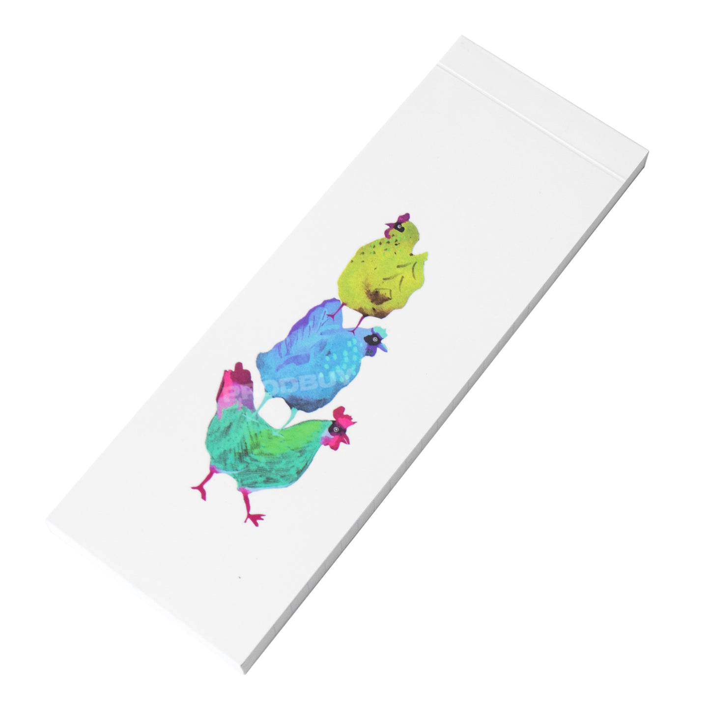 Chickens 21cm Shopping To Do List Long Notepad with 70 Lined Sheets