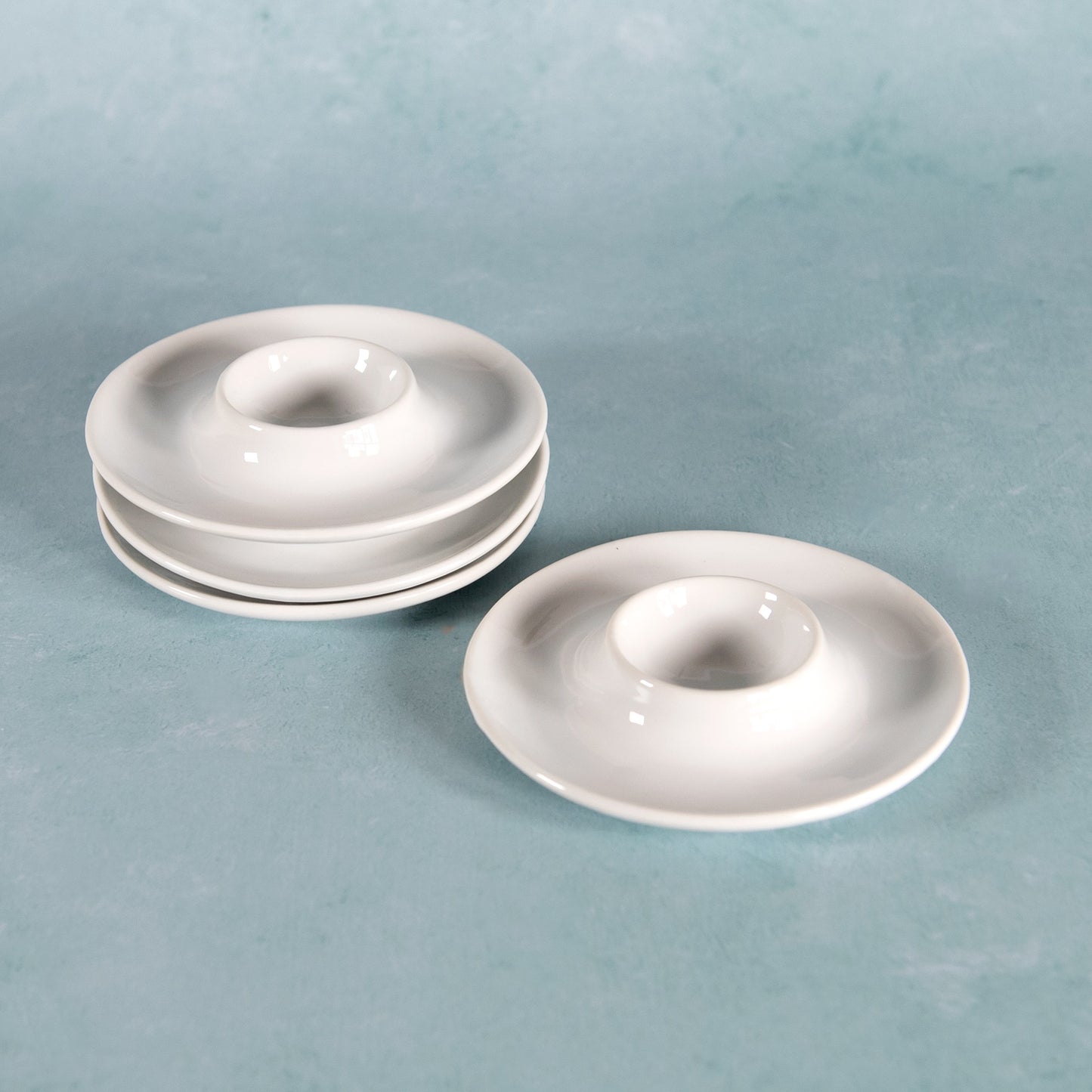 Set of White Ceramic Egg Cups