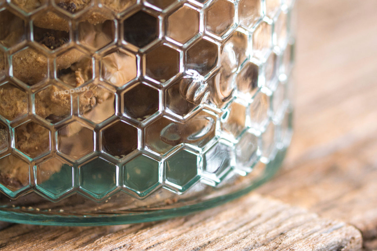 Glass Honeycomb 1.9 Litre Storage Jar with Clip Lid