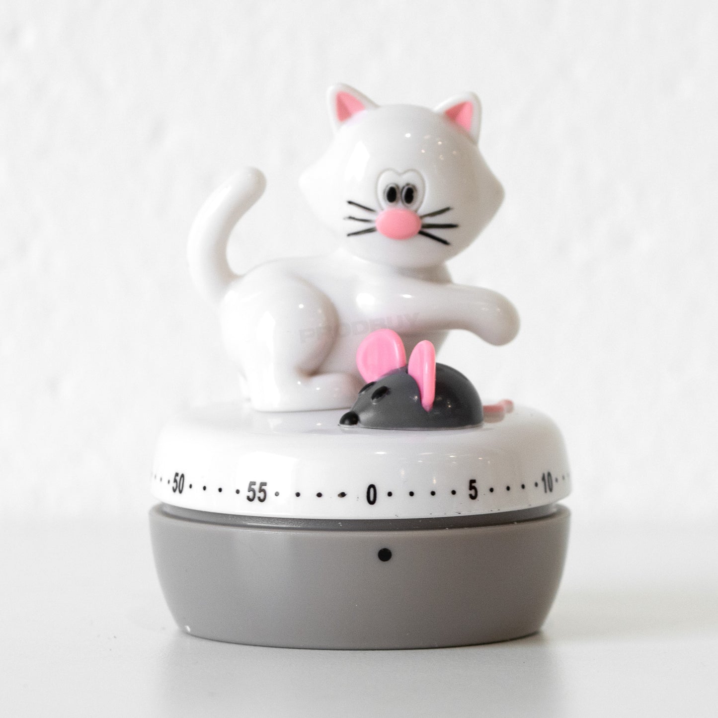 Grey & White Cat 60 Minute Kitchen Egg Timer