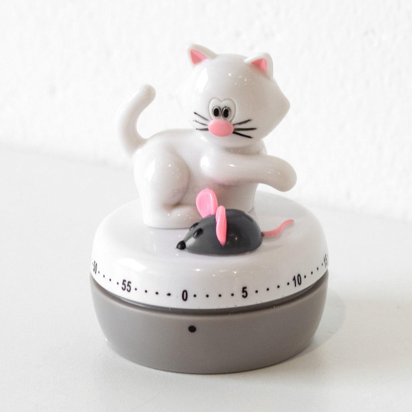Grey & White Cat 60 Minute Kitchen Egg Timer