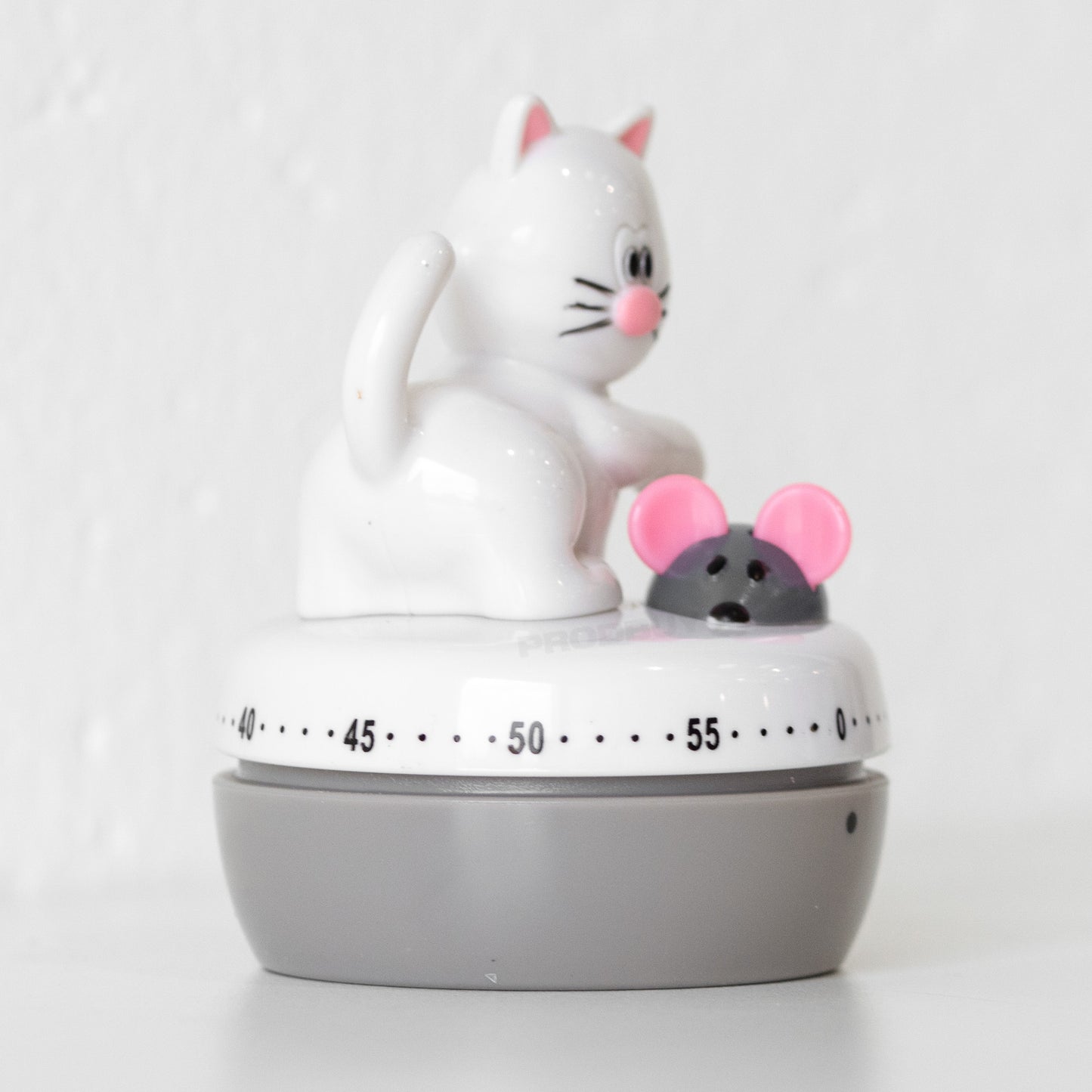 Grey & White Cat 60 Minute Kitchen Egg Timer