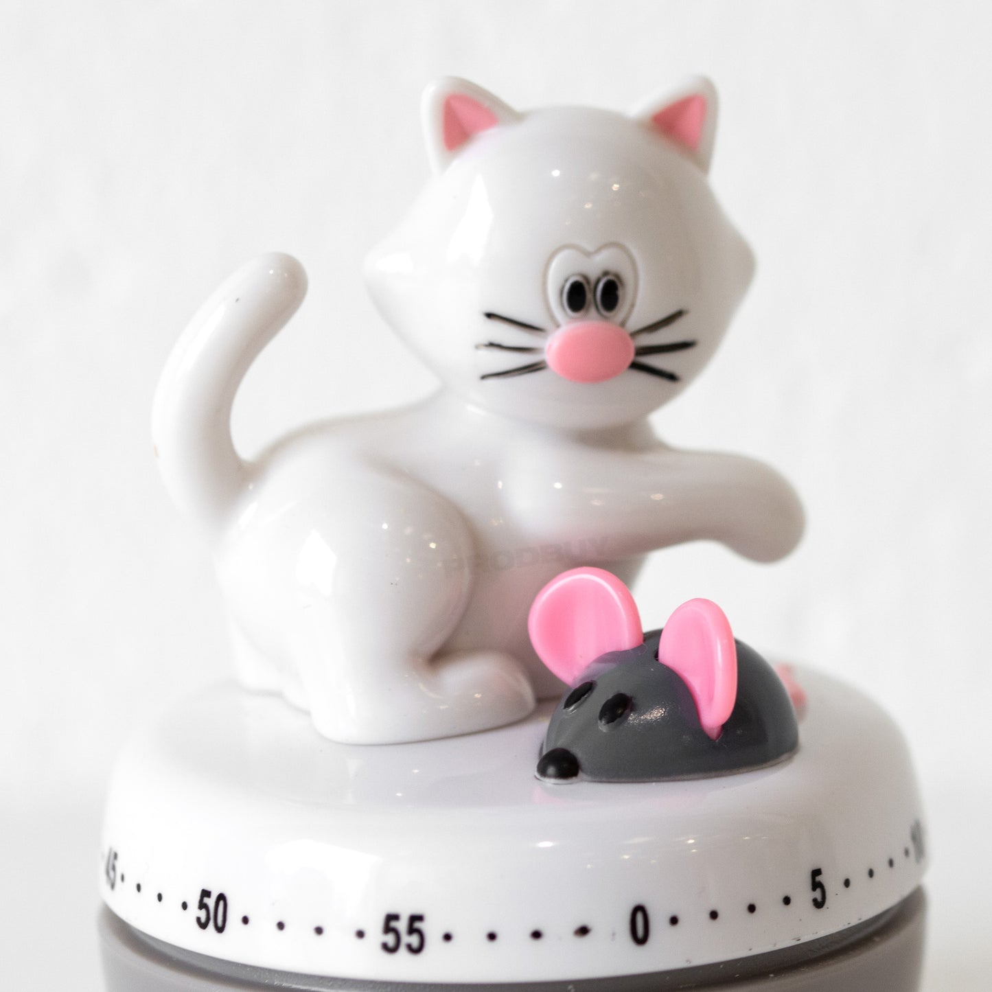 Grey & White Cat 60 Minute Kitchen Egg Timer