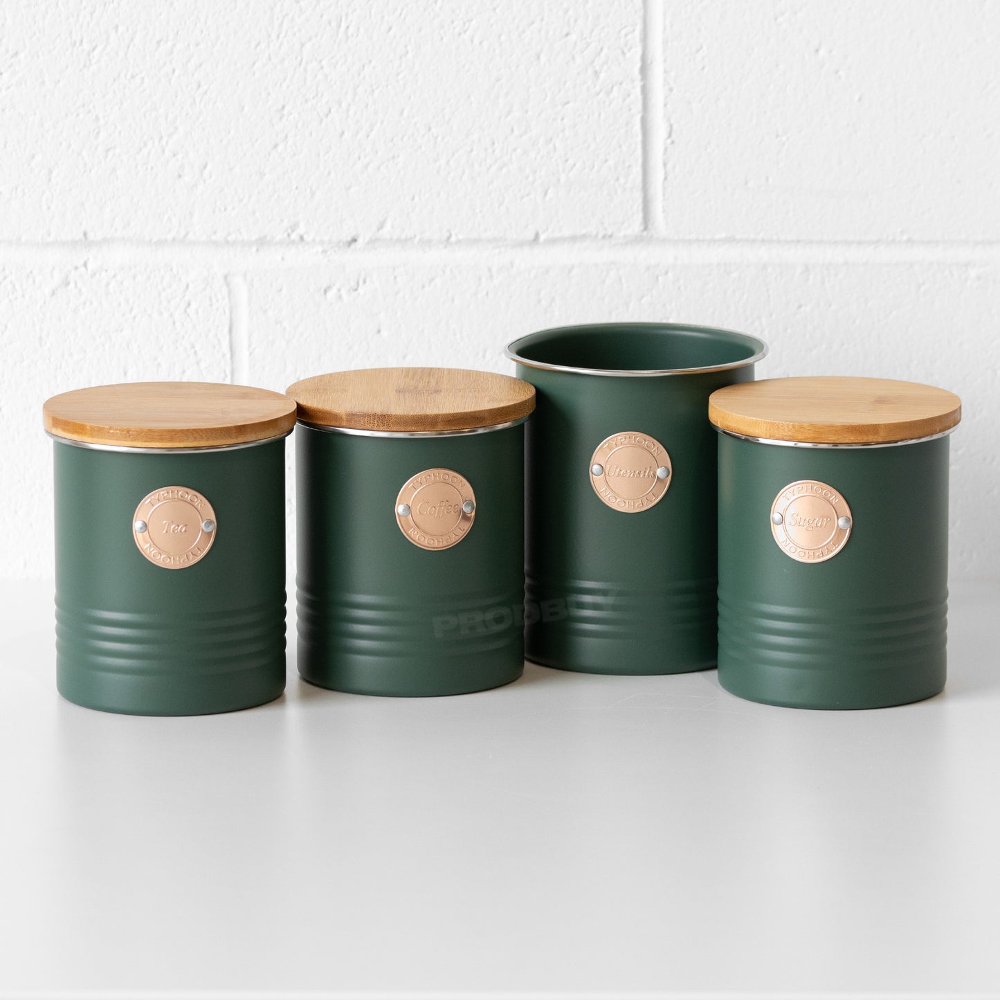 Dark Green 4 Piece Kitchen Canister Set