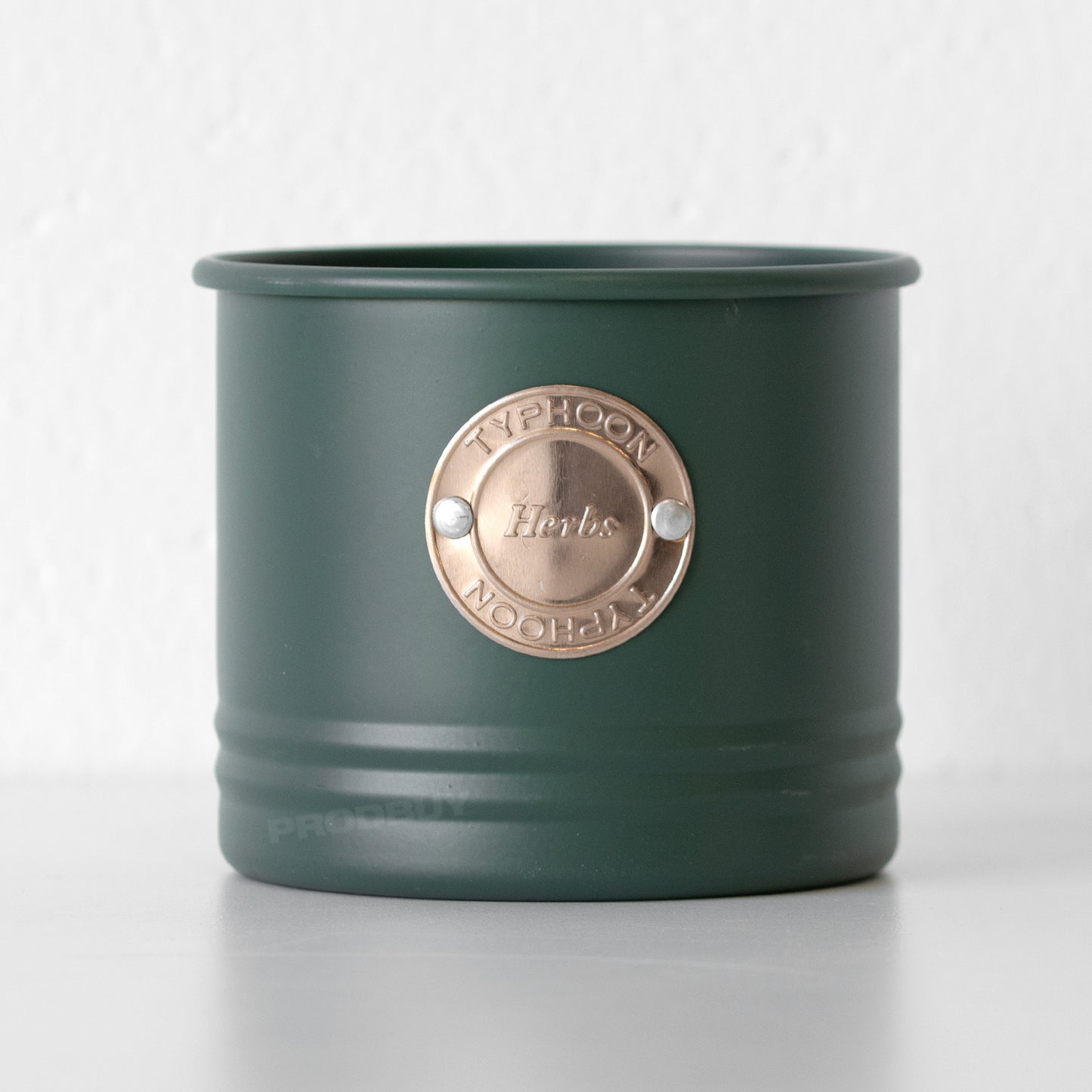 Retro Forest Green Small Herb Planter Indoor Plant Pot