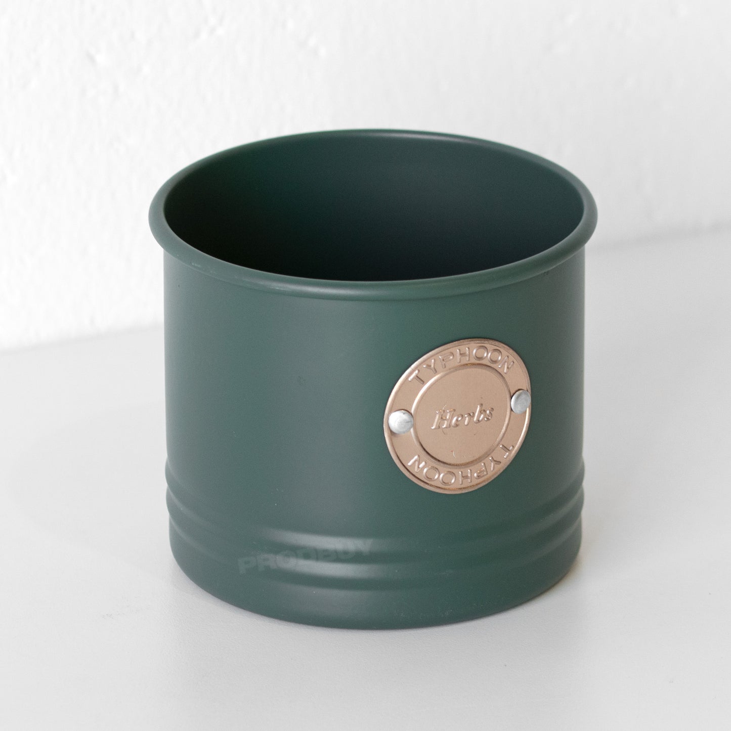 Retro Forest Green Small Herb Planter Indoor Plant Pot
